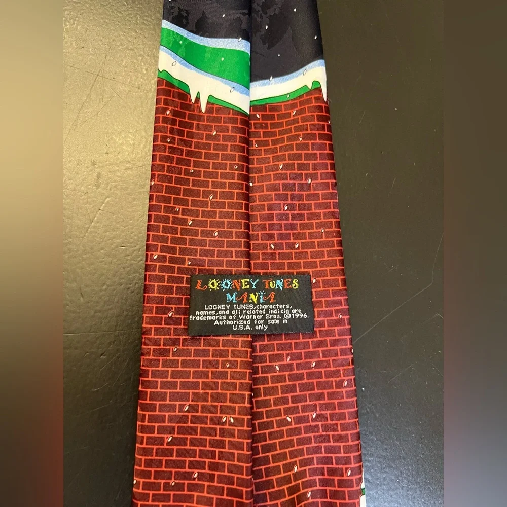Looney Tunes Mania Vintage 90s Christmas Bugs Bunny Daffy Duck Neck Tie See Dets